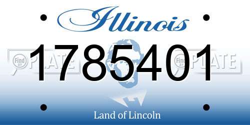 1785401 Illinois License Plate