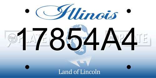 17854A4 Illinois License Plate