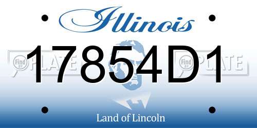 17854D1 Illinois License Plate