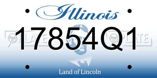 17854Q1 Illinois License Plate