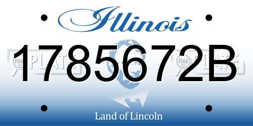1785672B Illinois License Plate