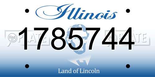 1785744 Illinois License Plate