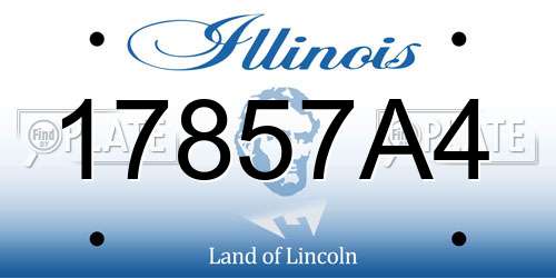 17857A4 Illinois License Plate