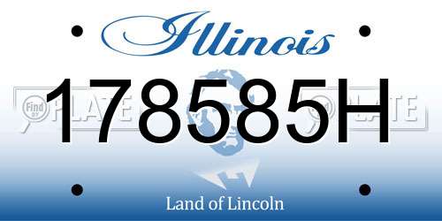 178585H Illinois License Plate