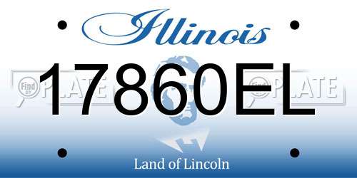 17860EL Illinois License Plate