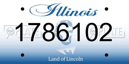 1786102 Illinois License Plate