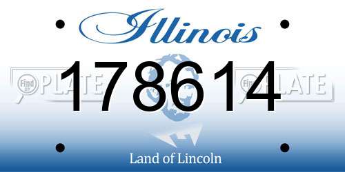 178614 Illinois License Plate