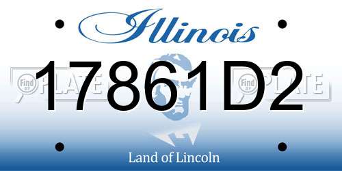 17861D2 Illinois License Plate