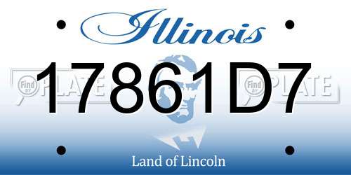 17861D7 Illinois License Plate