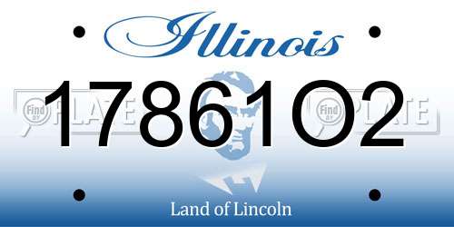 17861O2 Illinois License Plate