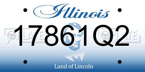 17861Q2 Illinois License Plate