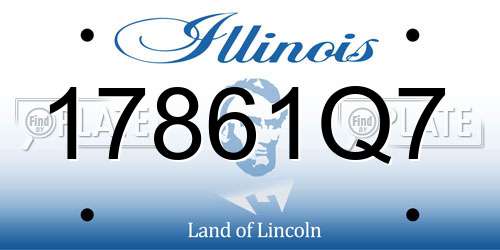17861Q7 Illinois License Plate