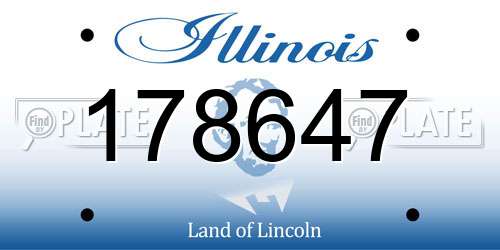 178647 Illinois License Plate