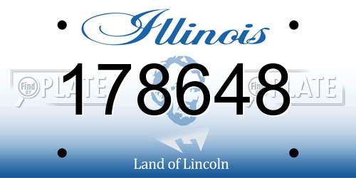 178648 Illinois License Plate