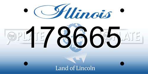 178665 Illinois License Plate