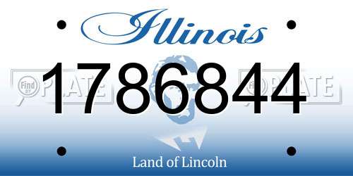 1786844 Illinois License Plate