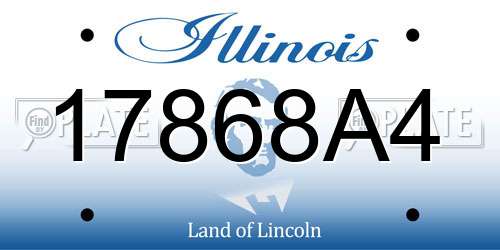 17868A4 Illinois License Plate