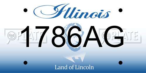 1786AG Illinois License Plate