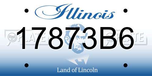 17873B6 Illinois License Plate