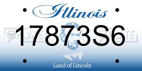 17873S6 Illinois License Plate