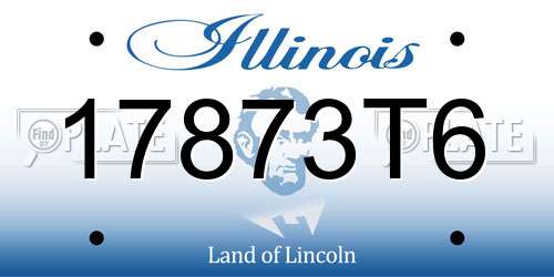 17873T6 Illinois License Plate