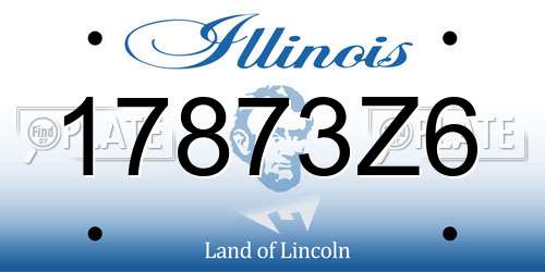 17873Z6 Illinois License Plate