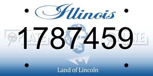 1787459 Illinois License Plate