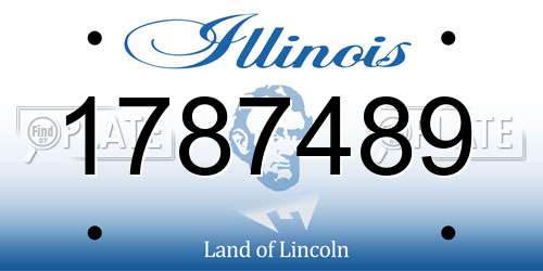 1787489 Illinois License Plate