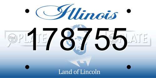 178755 Illinois License Plate