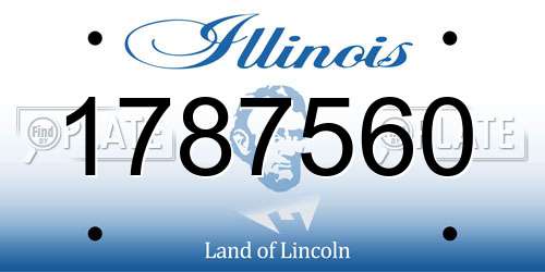 1787560 Illinois License Plate