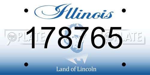 178765 Illinois License Plate