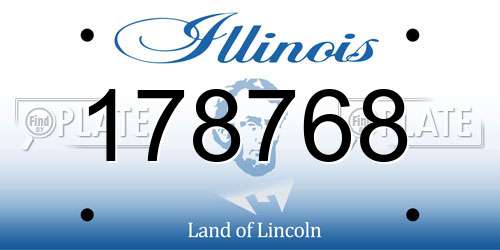 178768 Illinois License Plate