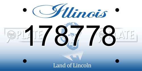 178778 Illinois License Plate