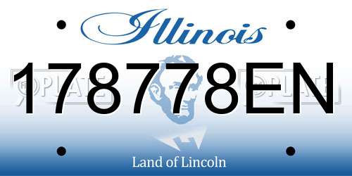 178778EN Illinois License Plate