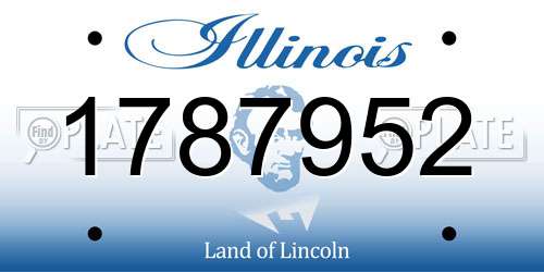 1787952 Illinois License Plate