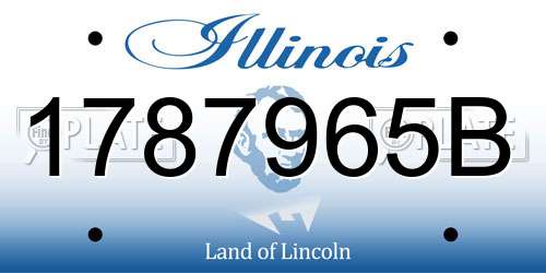 1787965B Illinois License Plate