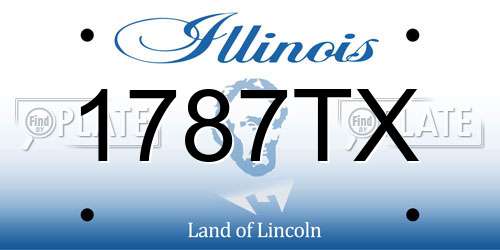 1787TX Illinois License Plate