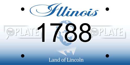 1788 Illinois License Plate