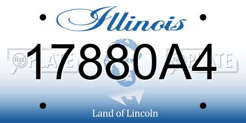 17880A4 Illinois License Plate