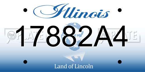 17882A4 Illinois License Plate
