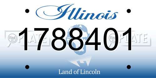 1788401 Illinois License Plate