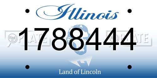 1788444 Illinois License Plate