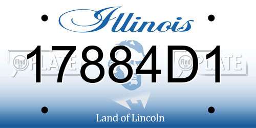 17884D1 Illinois License Plate