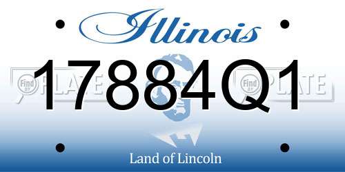 17884Q1 Illinois License Plate