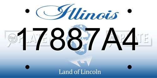 17887A4 Illinois License Plate
