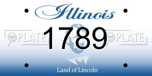 1789 Illinois License Plate