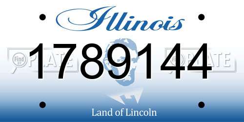 1789144 Illinois License Plate