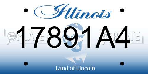 17891A4 Illinois License Plate