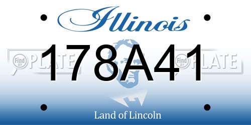 178A41 Illinois License Plate