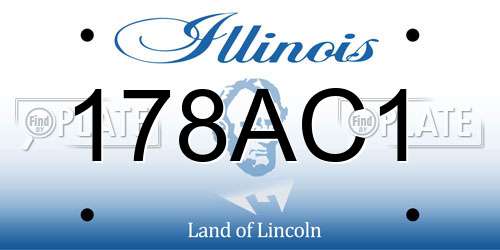 178AC1 Illinois License Plate